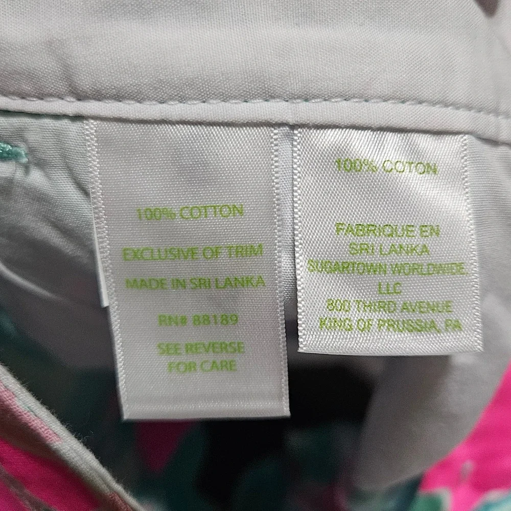 Lilly Pulitzer Buttercup Scalloped Shorts Pink Blue Floral Abstract Size 0